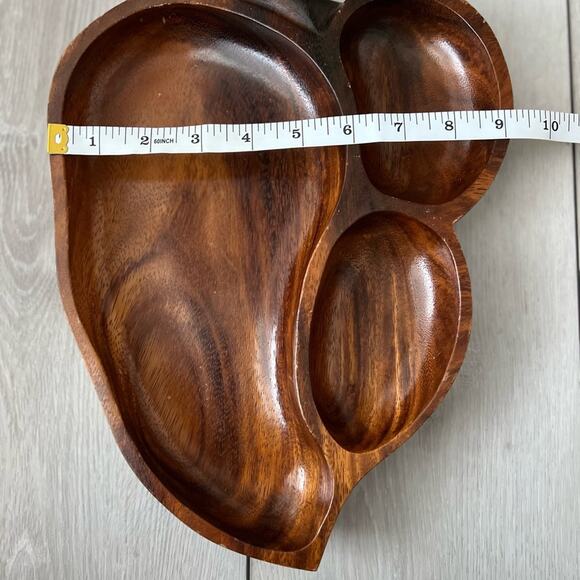 Vintage Wooden Monkey Pod Dish Tray Table decor - Picture 9 of 9